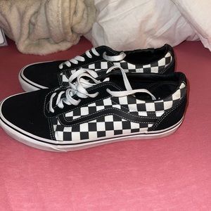 black and white checkered vans